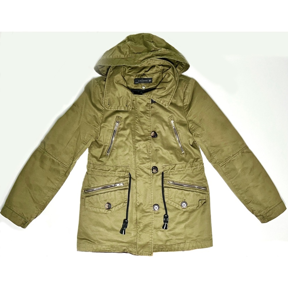 ZARA Military Anorak Parka with Detachable Lining